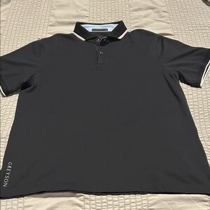 Greyson Black Polo with White and Pink Trim